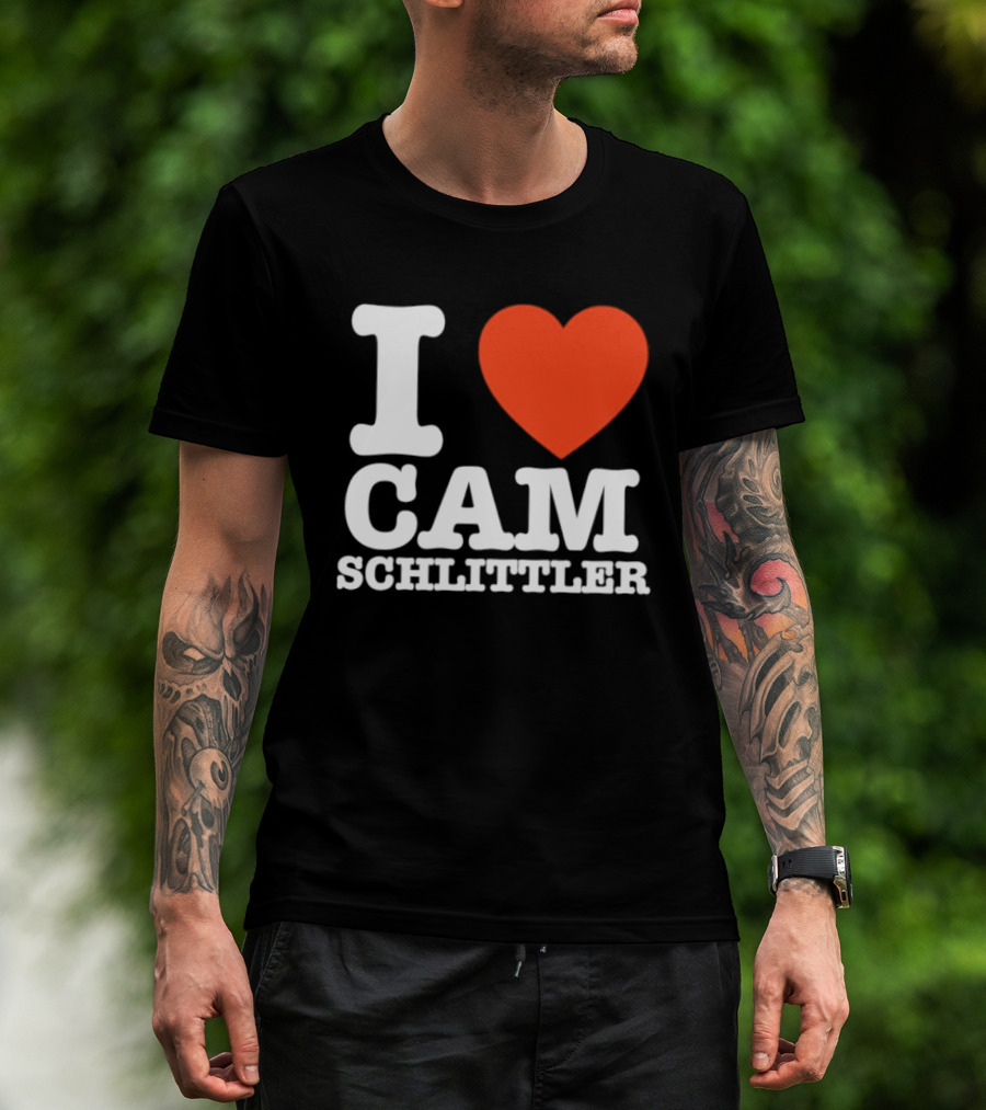 I Love Cam Schlittler Red Heart T-Shirt