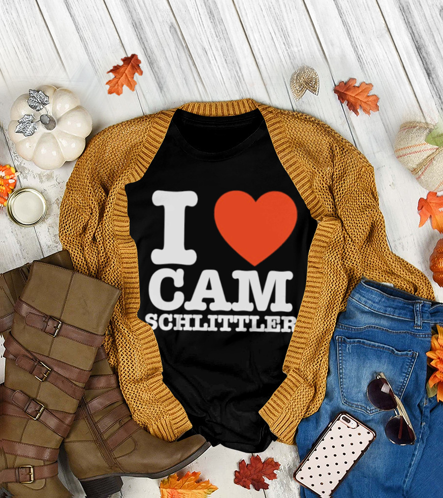 I Love Cam Schlittler Red Heart T-Shirt