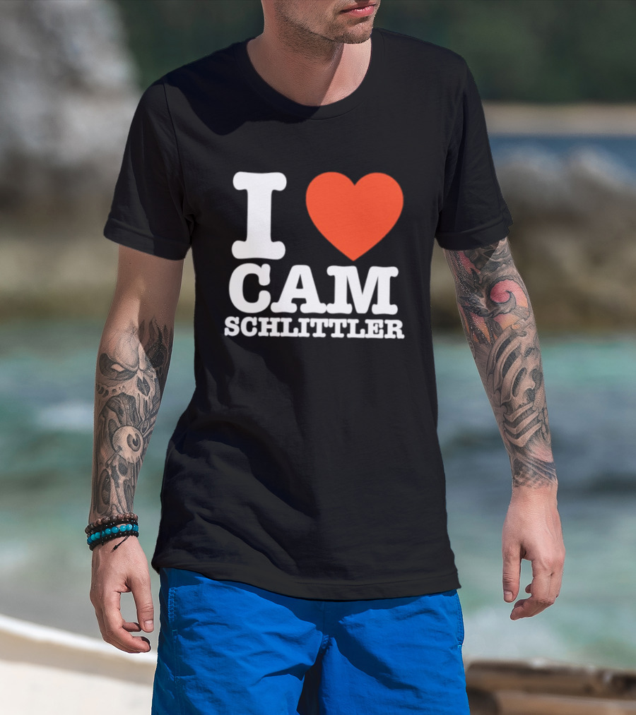 I Love Cam Schlittler Red Heart T-Shirt