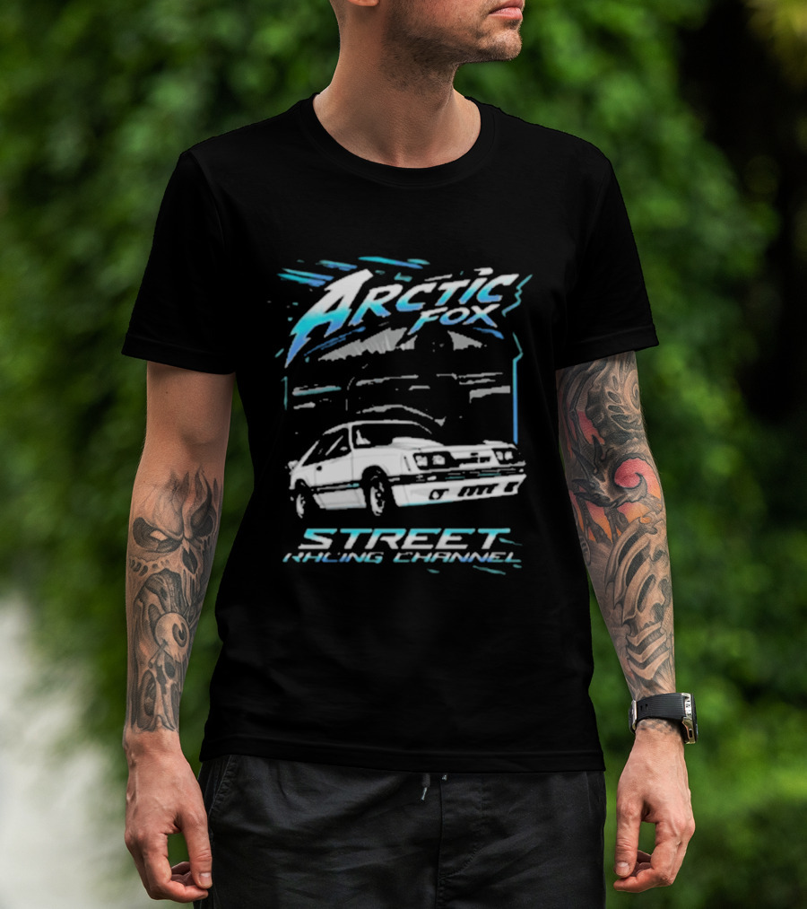 Arctic Fox Street Racing Channel Classic Car Enthusiasts T-Shirt