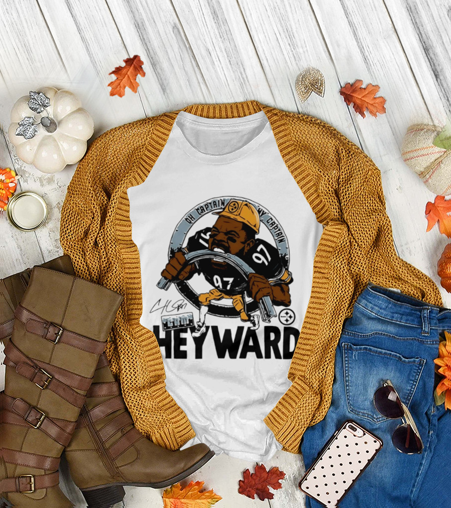 Pittsburgh Steelers Captain Cam Heyward Caricature NFL Number 97 T-Shirt