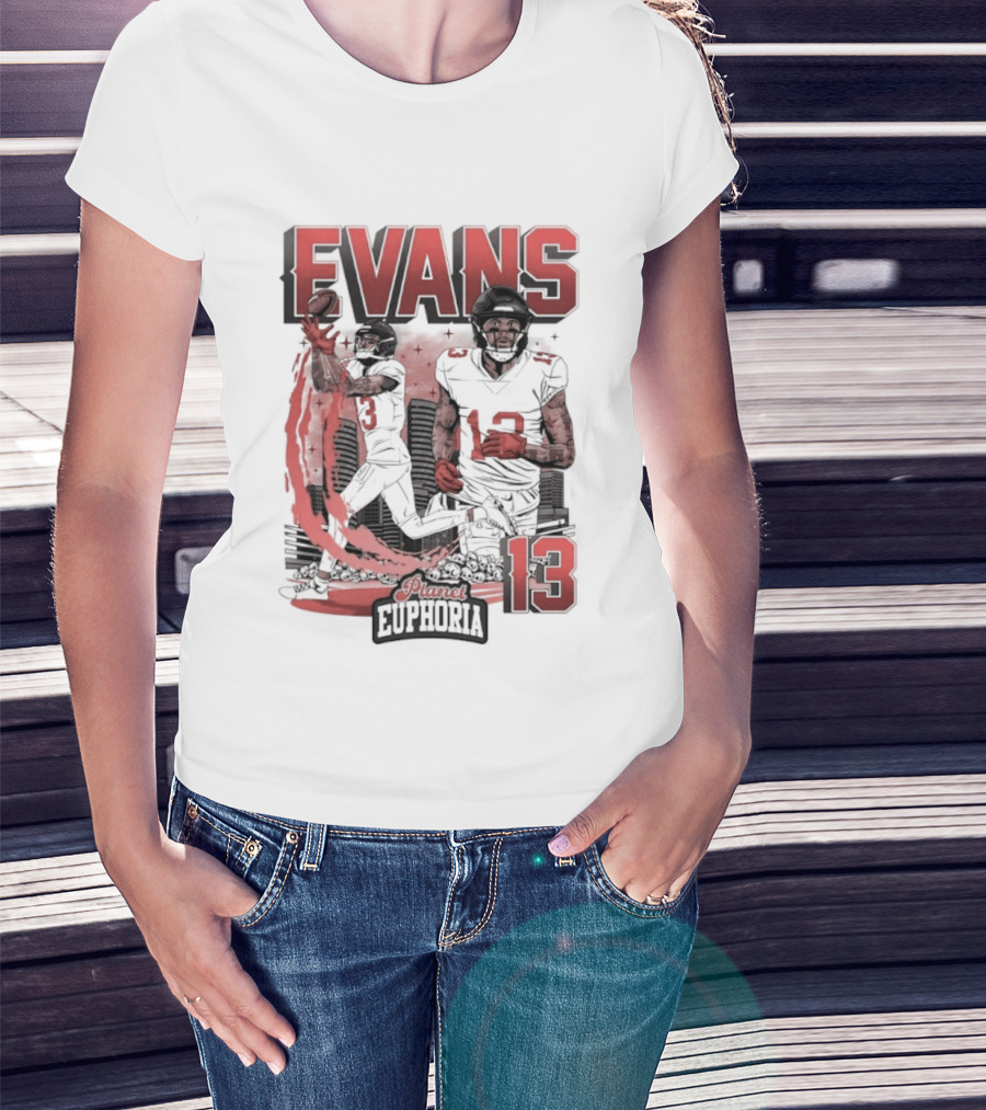 Evans 13 Euphoria Tampa Bay Buccaneers Football T-Shirt