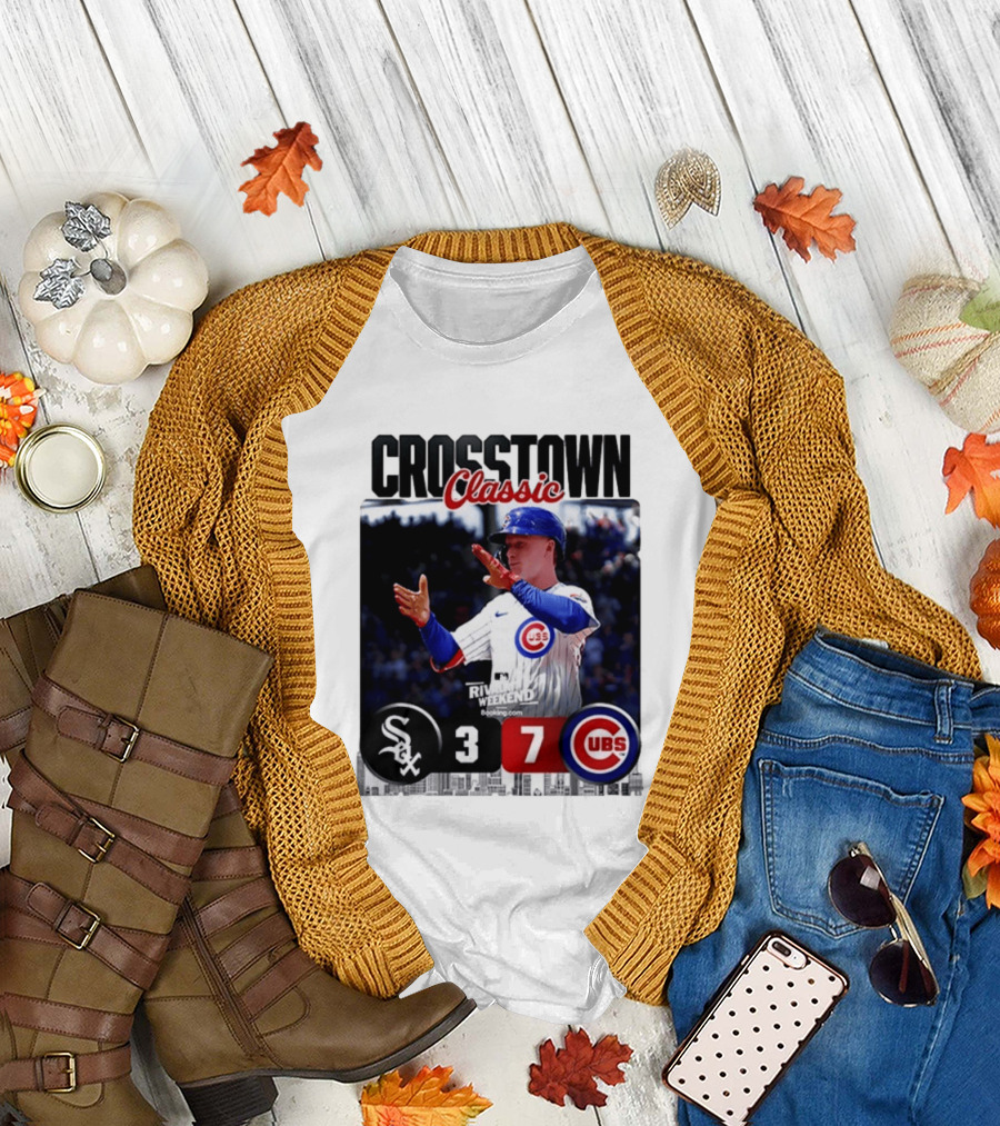 Crosstown Classic Cubs Victory Over White Sox 7 3 Pete Crow Armstrong MLB Rival Weekend T-Shirt
