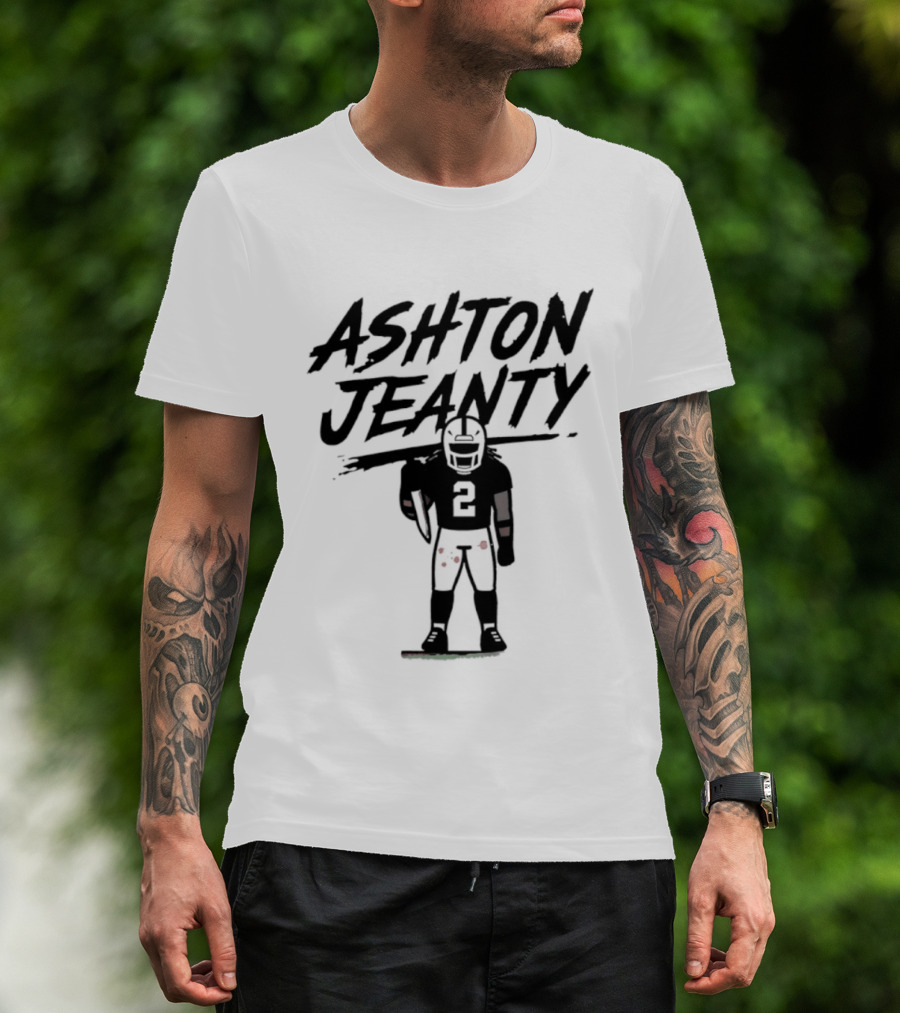 Raiders Ashton Jeanty Number 2 Horror Halloween Football T-Shirt