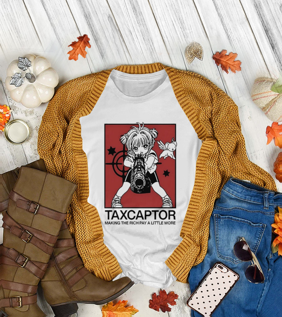 Sakura Cardcaptor Taxcaptor Making The Rich Pay A Little More Bold Anime Mashup T-Shirt