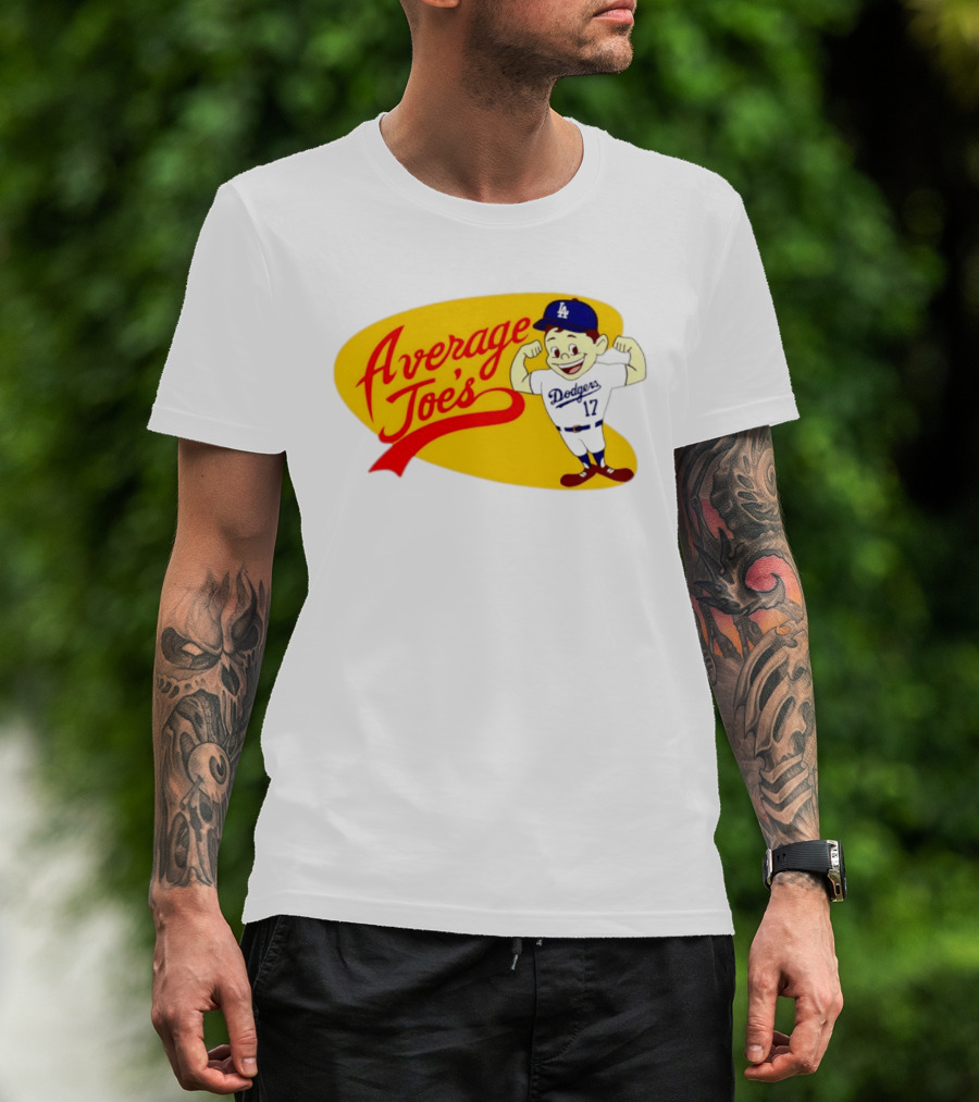 Average Joe's Dodgers No 17 LA Cartoon T-Shirt