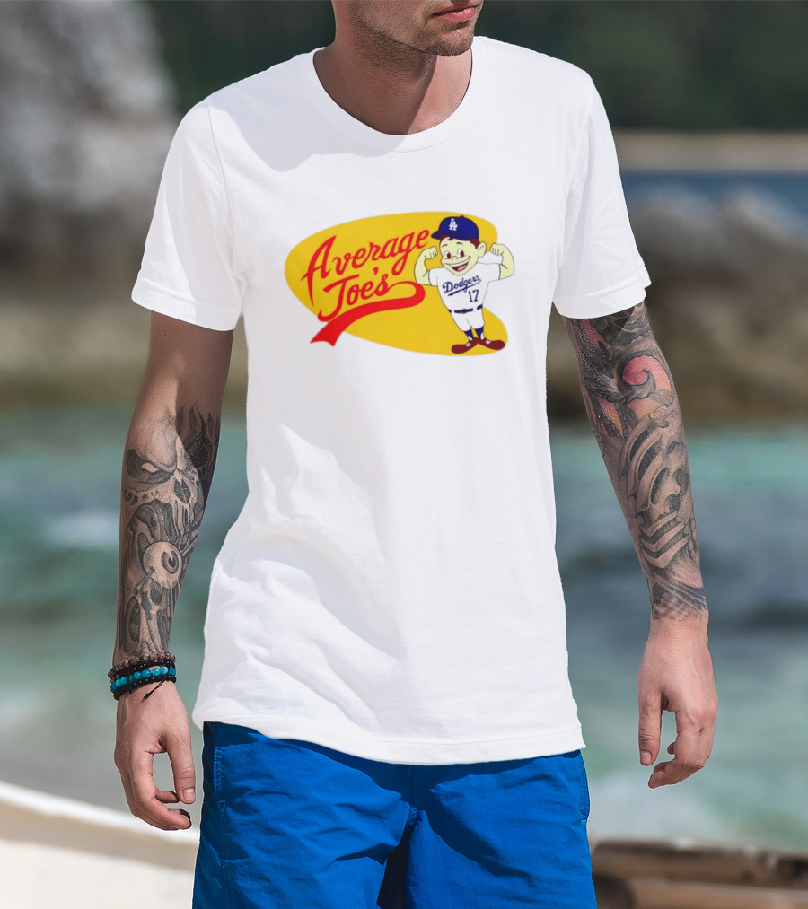 Average Joe's Dodgers No 17 LA Cartoon T-Shirt