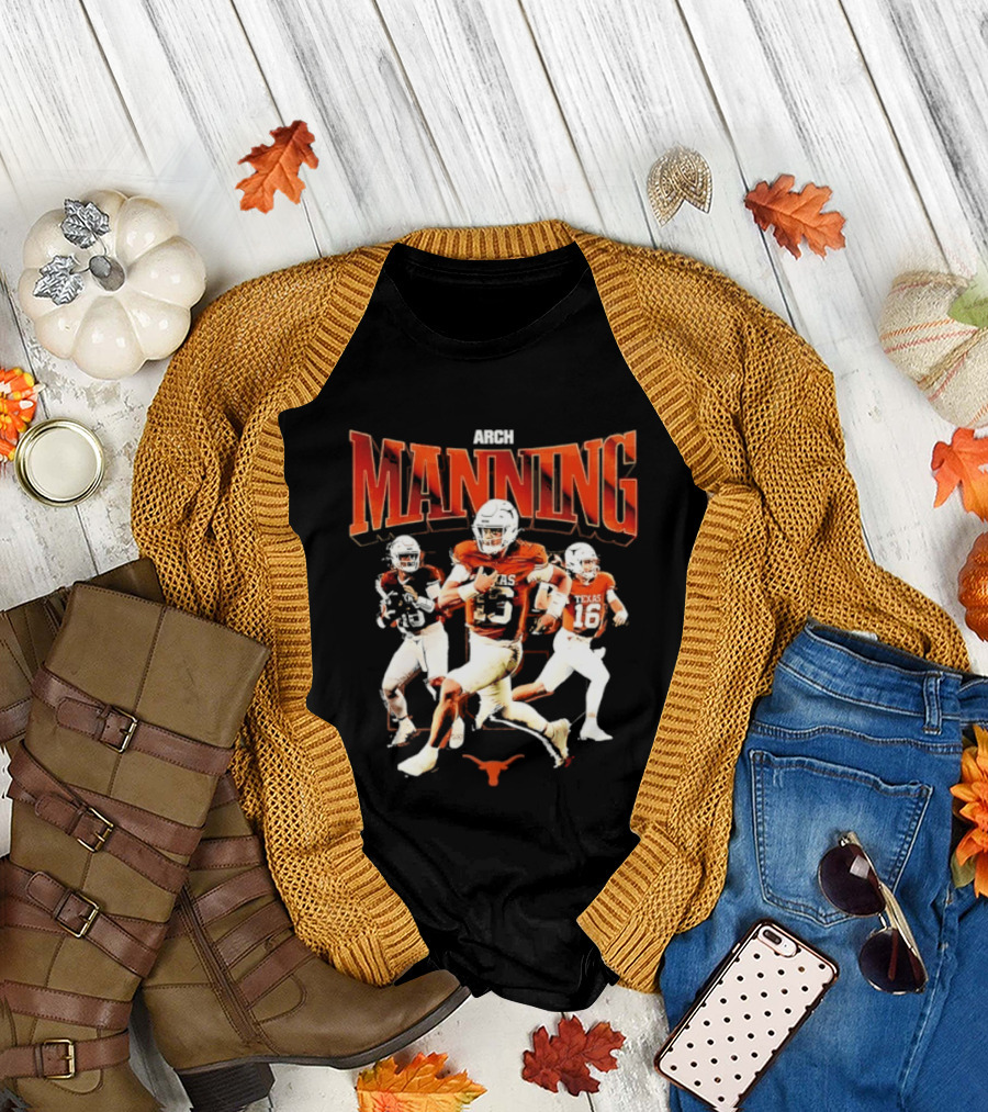 Arch Manning 16 Texas Longhorns NCAA Football Player Manning T-Shirt