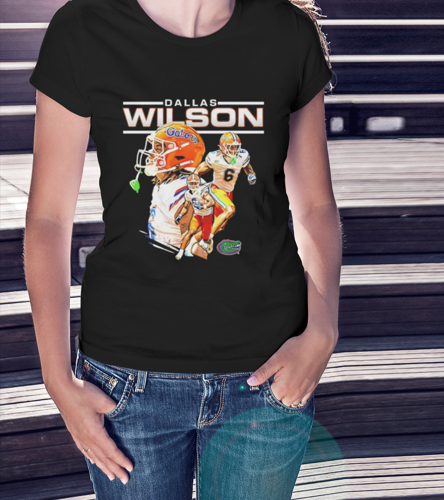 Dallas Wilson 6 Gators University Of Florida Football Player NCAA T-Shirt
