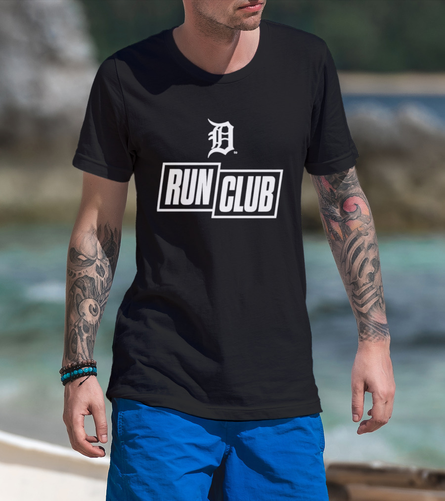 Detroit Tigers D Logo Run Club 2026 T-Shirt