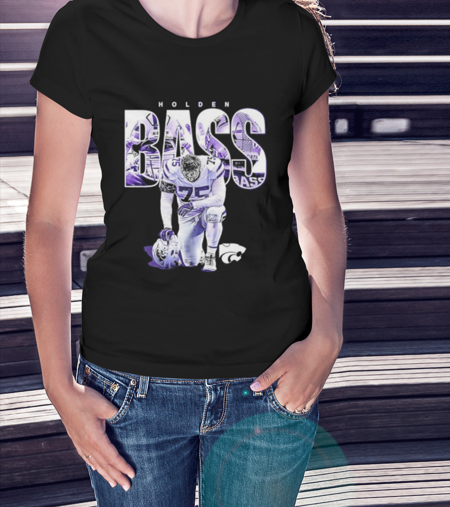 Holden Bass 75 Kansas State NCAA Football Stamped Show Respect T-Shirt