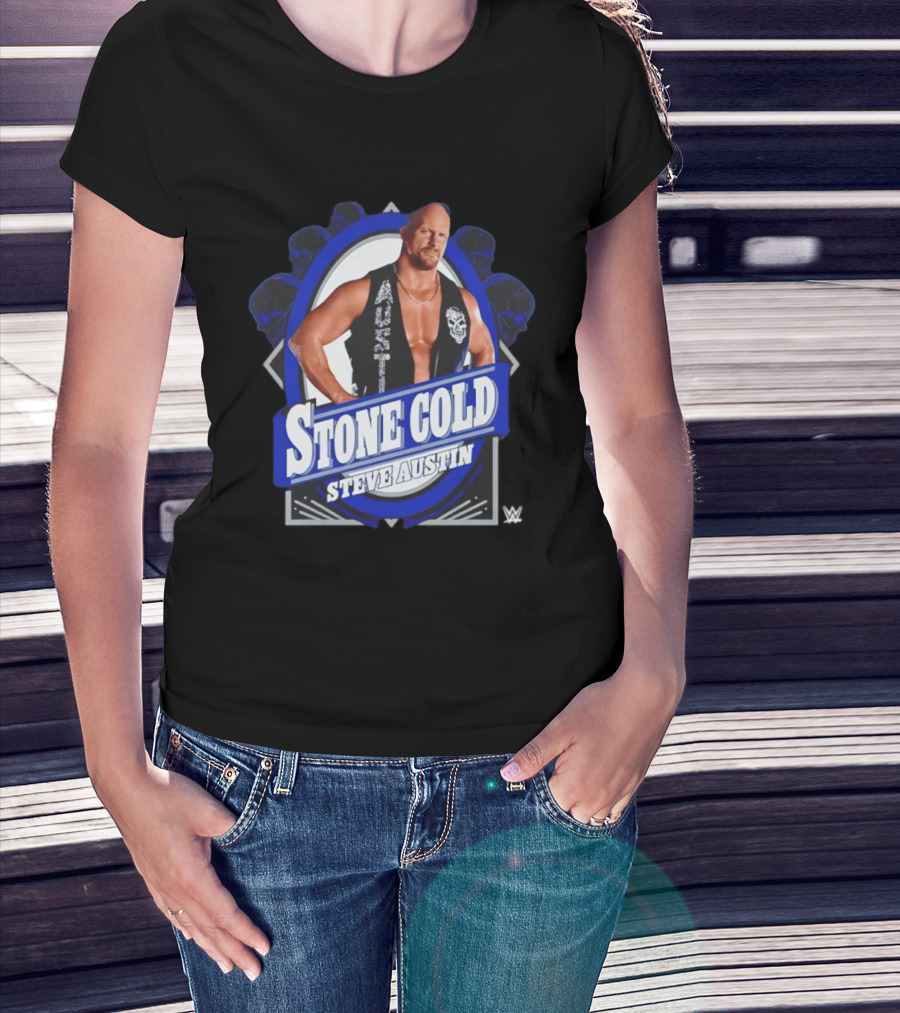 Stone Cold Steve Austin WWE 2026 Iconic Vest Skull T-Shirt