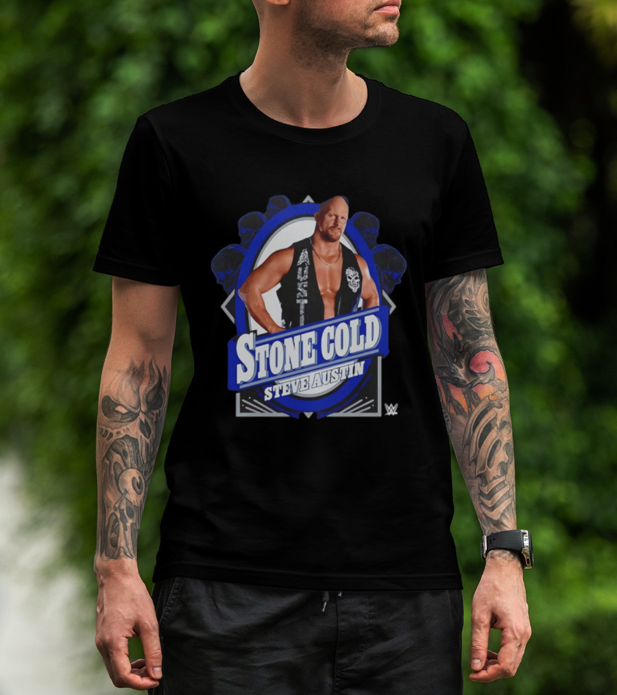 Stone Cold Steve Austin WWE 2026 Iconic Vest Skull T-Shirt
