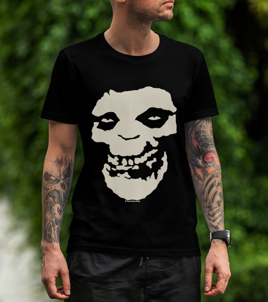 SUGA BTS Crimson Ghost Skull Misfits Collaboration T-Shirt