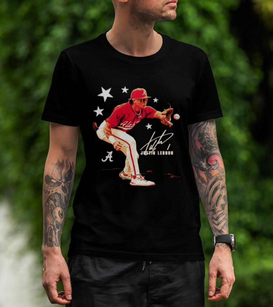 Alabama Crimson Tide NCAA Baseball Justin Lebron Signature T-Shirt