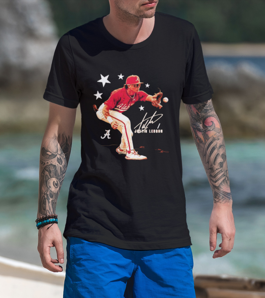 Alabama Crimson Tide NCAA Baseball Justin Lebron Signature T-Shirt