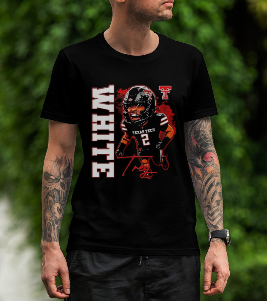 Texas Tech Red Raiders Trey White 2 NCAA Football Caricature T-Shirt