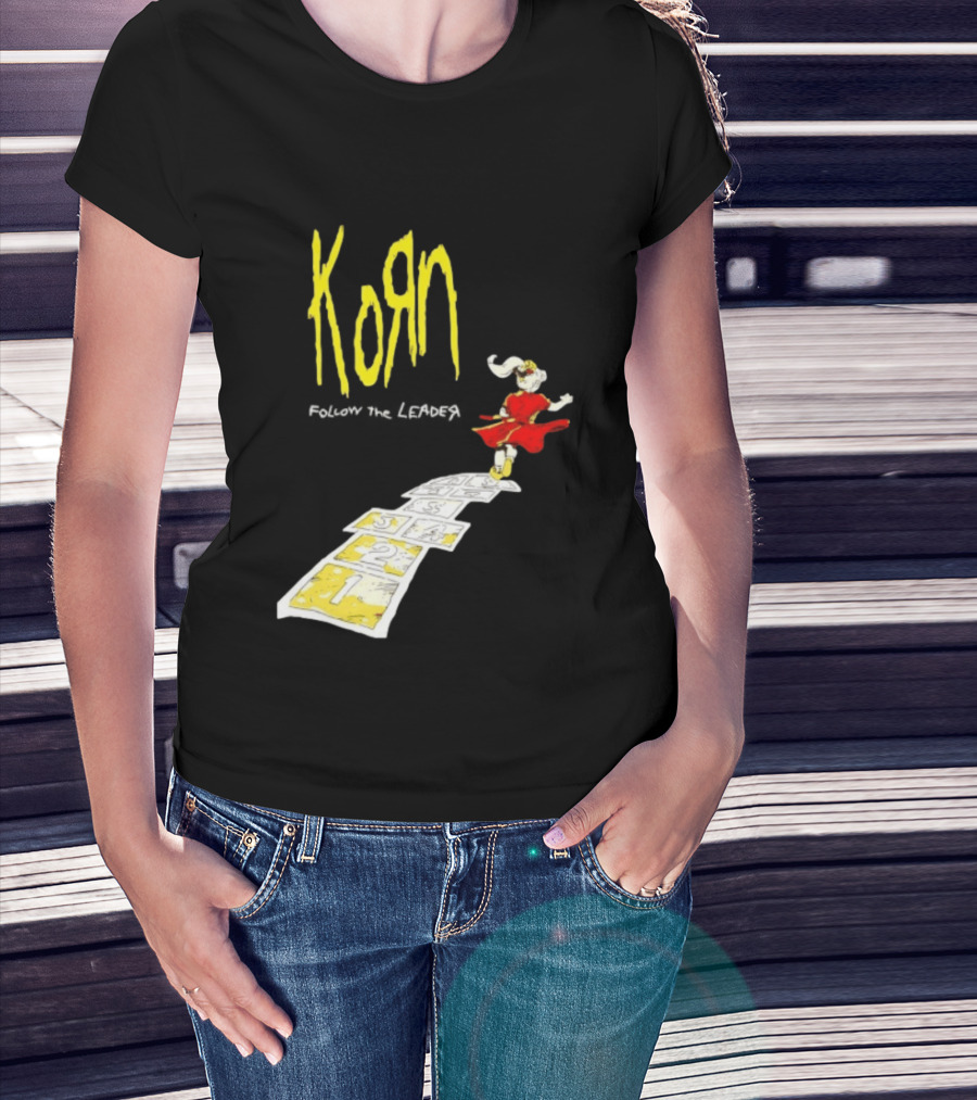 Korn Follow The Leader Nu Metal Band Hopscotch Cover T-Shirt