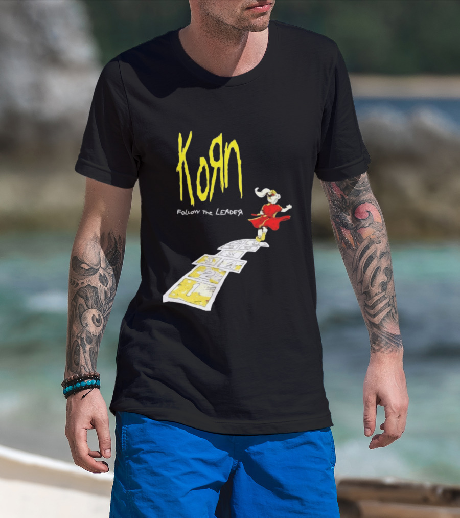 Korn Follow The Leader Nu Metal Band Hopscotch Cover T-Shirt