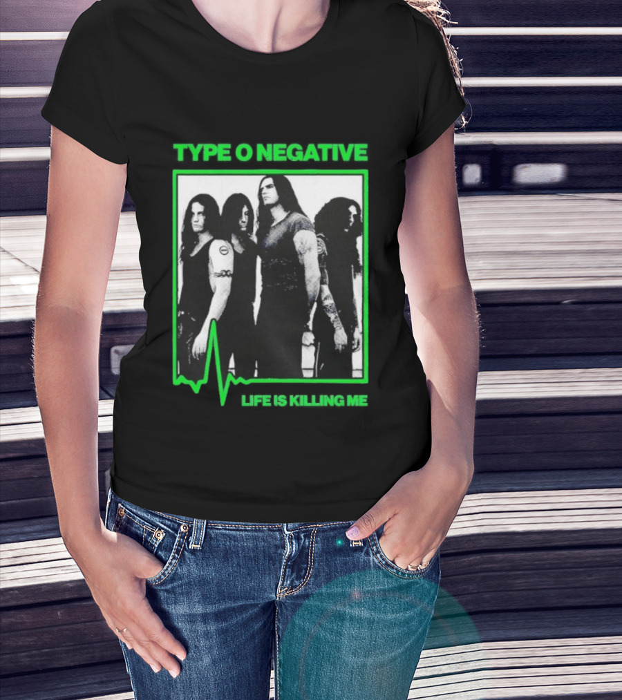 Type O Negative Life Is Killing Me Band Photo Peter Steele T-Shirt