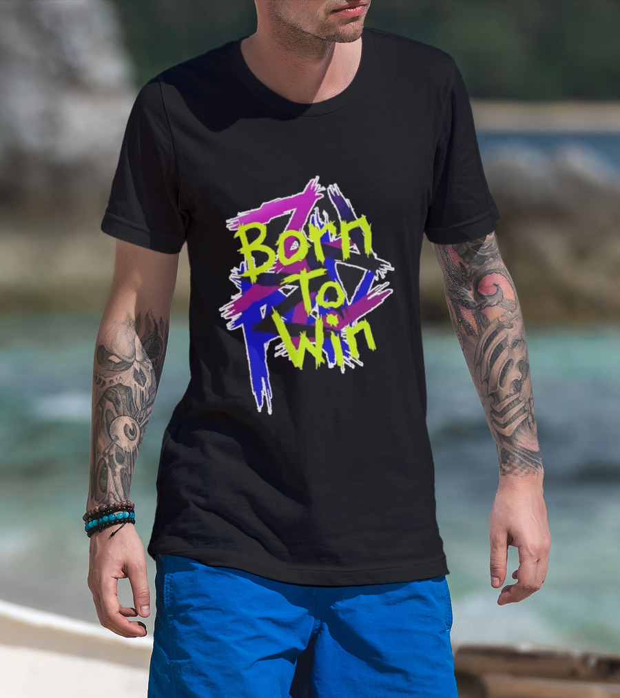 Born To Win Neon Graffiti Style Luke Littler T-Shirt