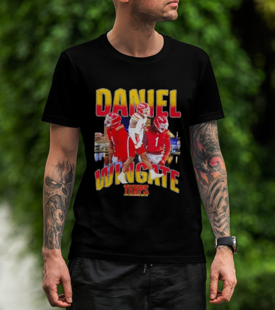 Daniel Wingate Terps No 1 Maryland Football Collage T-Shirt