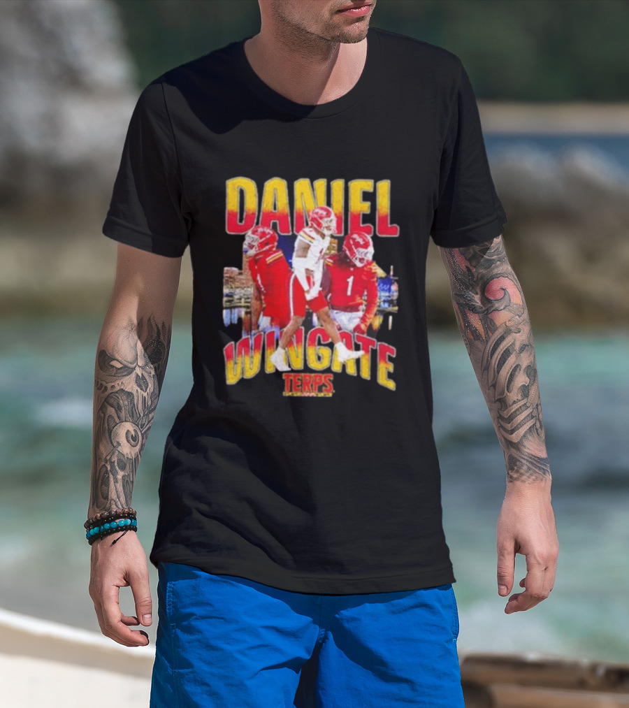 Daniel Wingate Terps No 1 Maryland Football Collage T-Shirt