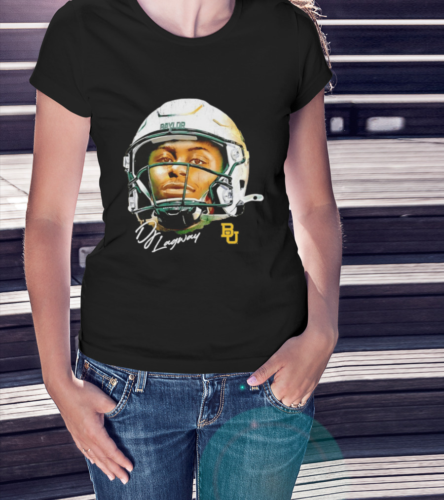 DJ Lagway Baylor Bears NCAA Football Caricature Baylor Helmet T-Shirt