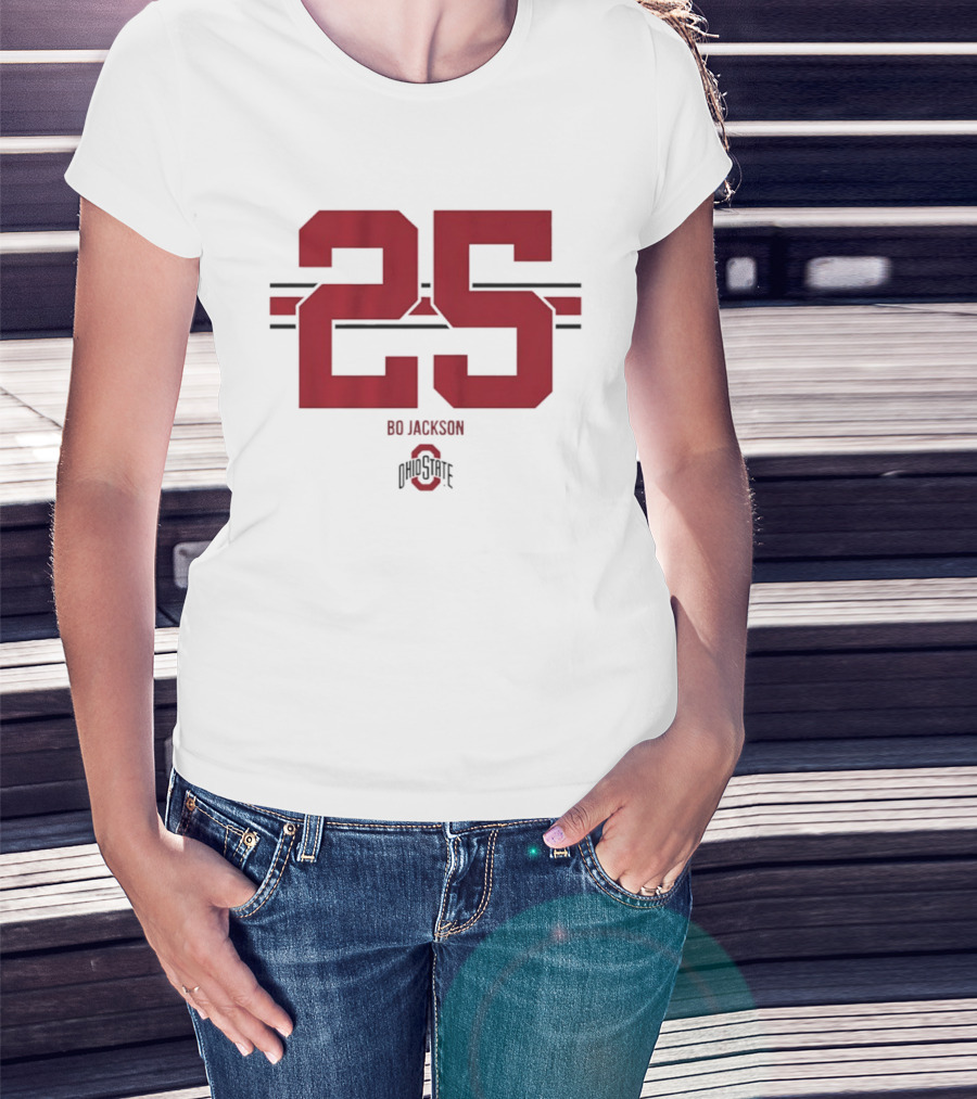 Bo Jackson 25 Ohio State Buckeyes NCAA Football T-Shirt