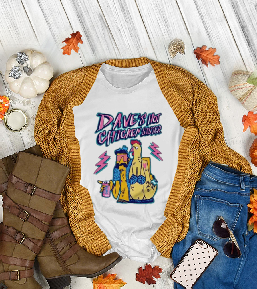 Dave's Hot Chicken Sister Cartoon T-Shirt