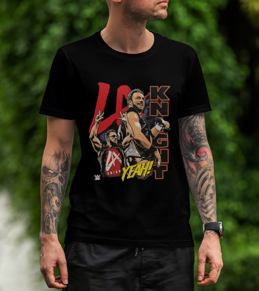 LA Knight WWE Yeah Vertical Name 2026 T-Shirt