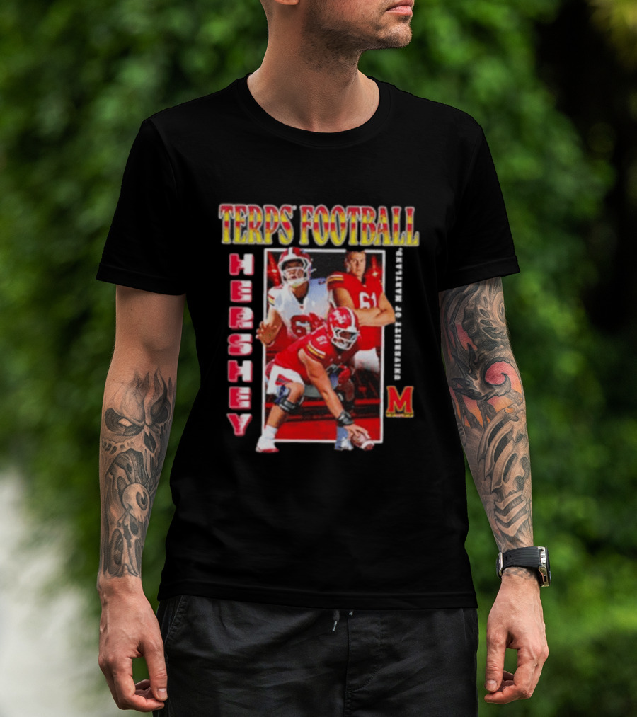 Terps Football Hershey University Of Maryland No 61 T-Shirt