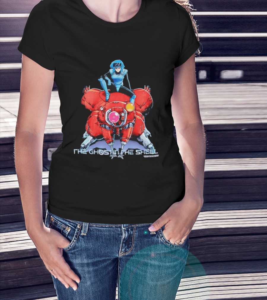 Motoko Kusanagi On Tachikoma The Ghost In The Shell Anime T-Shirt