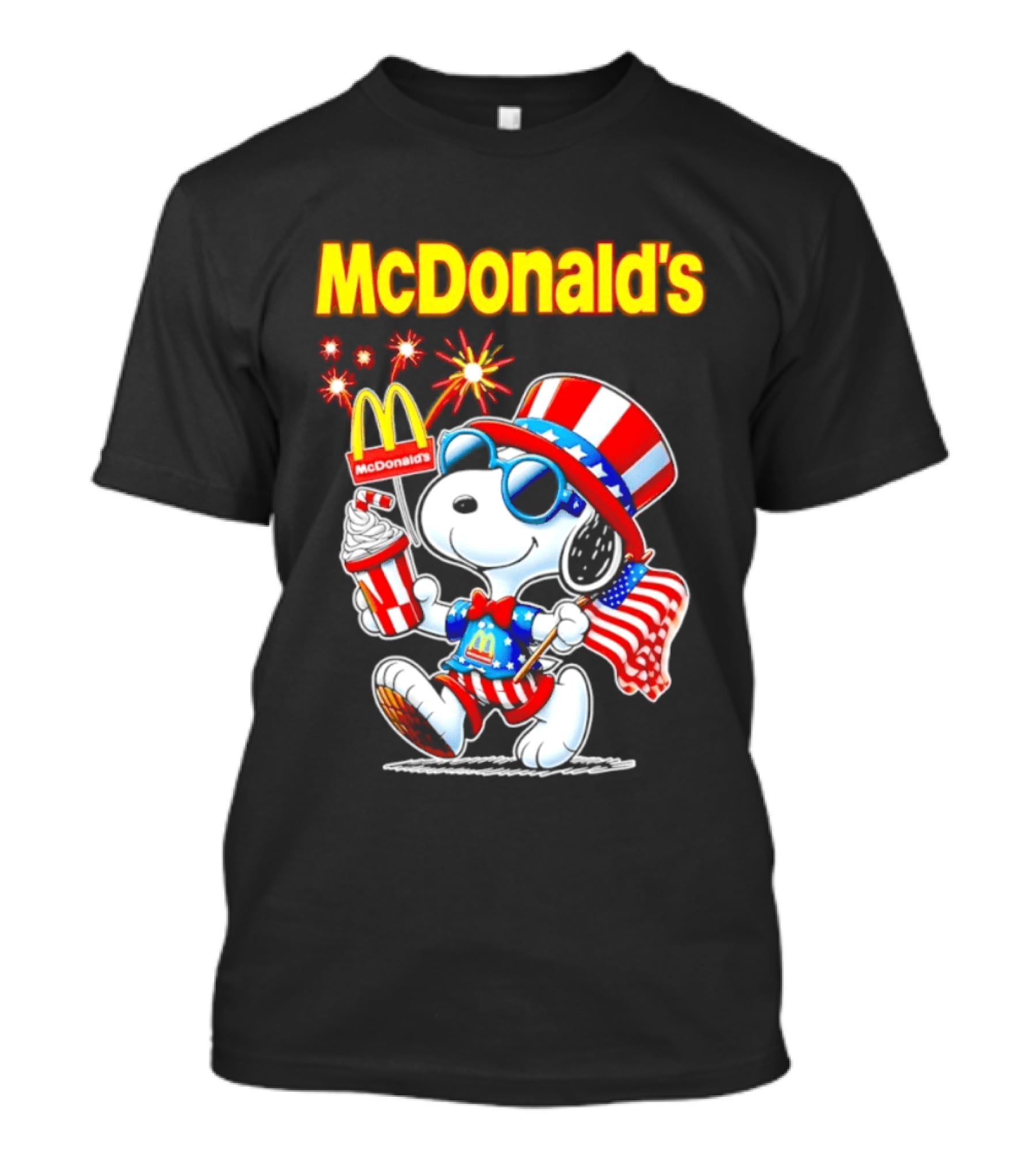 Snoopy McDonald's American Celebration 1776 2026 250th Anniversary Patriotic T-Shirt