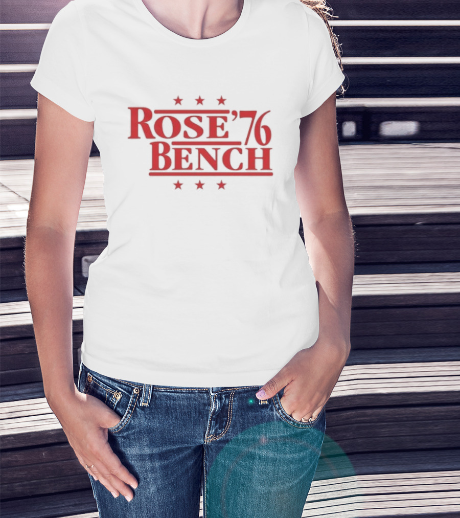 Rose Bench 76 Cincinnati Reds Baseball Stars T-Shirt