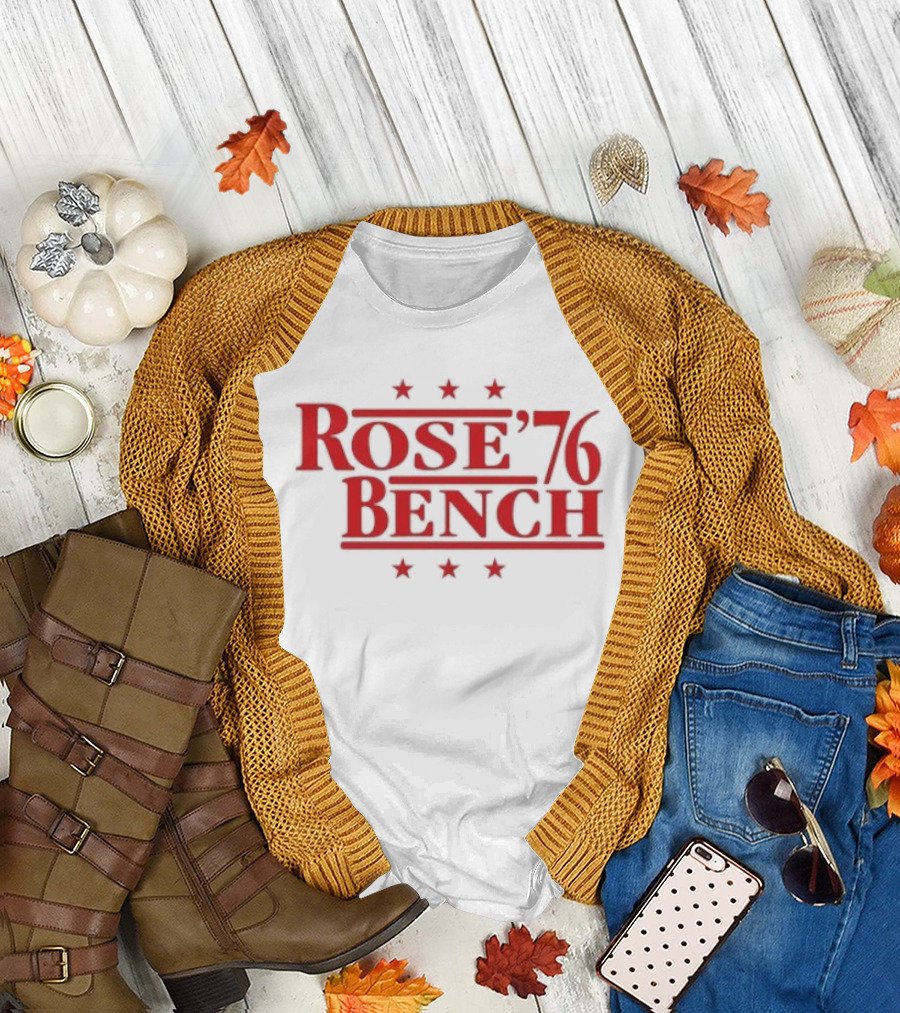 Rose Bench 76 Cincinnati Reds Baseball Stars T-Shirt