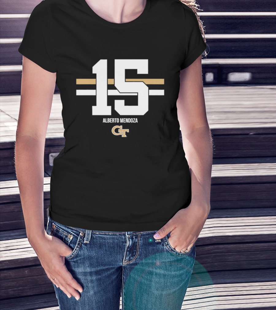 Alberto Mendoza 15 Georgia Tech NCAA GT Football T-Shirt