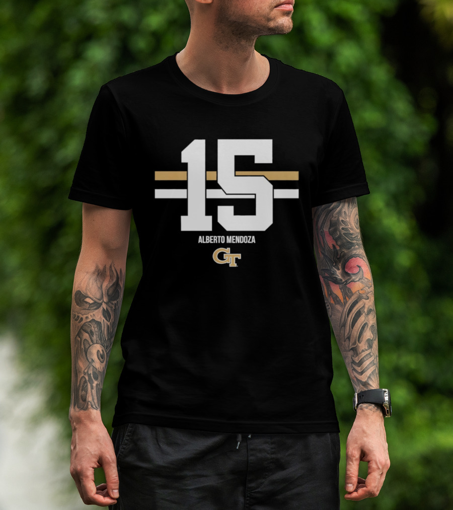 Alberto Mendoza 15 Georgia Tech NCAA GT Football T-Shirt