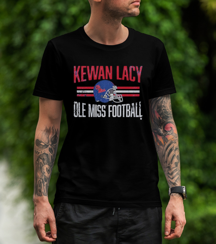 Kewan Lacy Ole Miss Football Rebels Helmet Hero T-Shirt