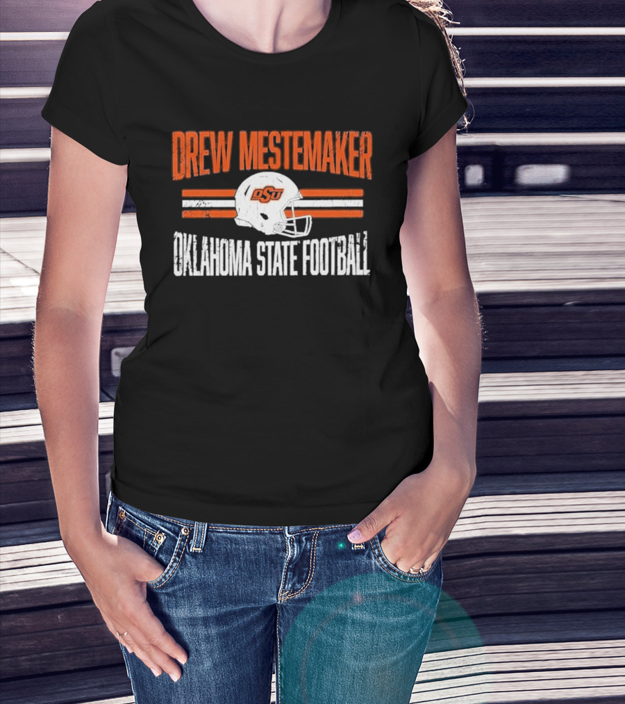 Drew Mestemaker OSU Oklahoma State Football Distressed Vintage Look T-Shirt