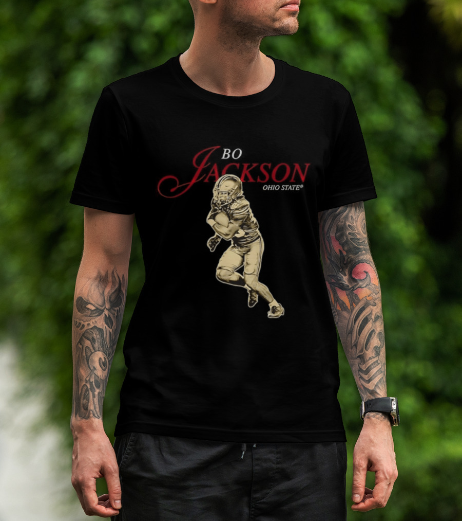 Ohio State NCAA Football Bo Jackson Legacy Pose Star T-Shirt