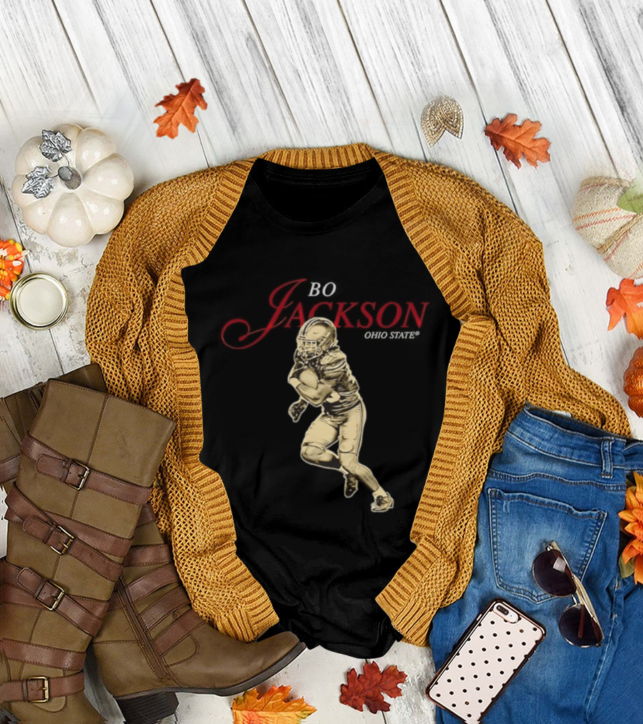 Ohio State NCAA Football Bo Jackson Legacy Pose Star T-Shirt