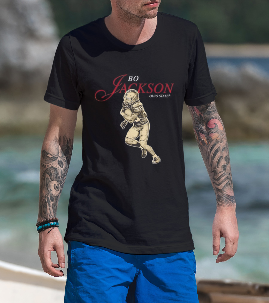 Ohio State NCAA Football Bo Jackson Legacy Pose Star T-Shirt