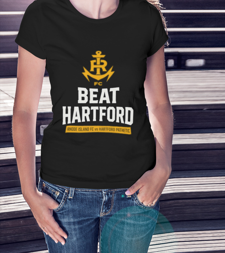 Rhode Island FC Beat Hartford Anchor Icon Above T-Shirt