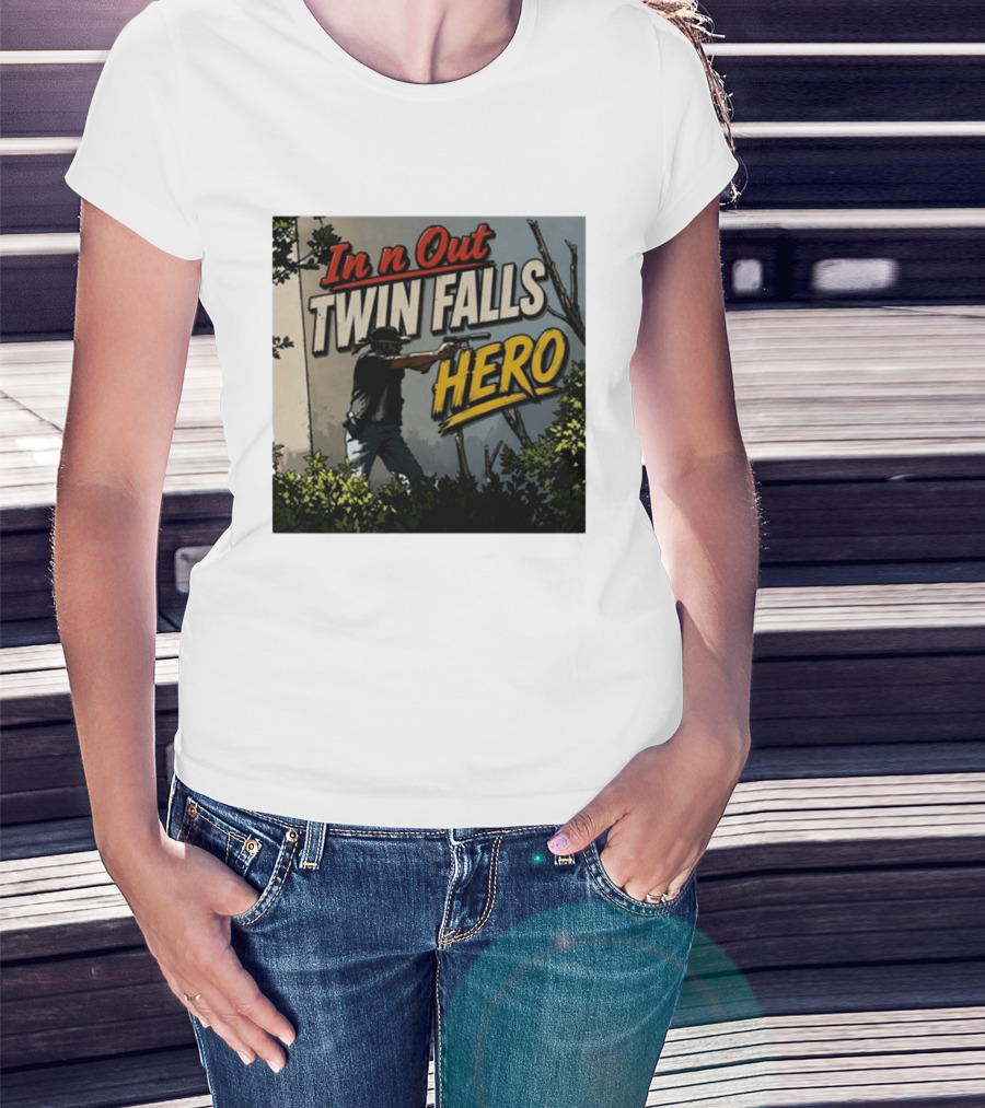 In N Out Twin Falls Hero 2026 Action Scene T-Shirt