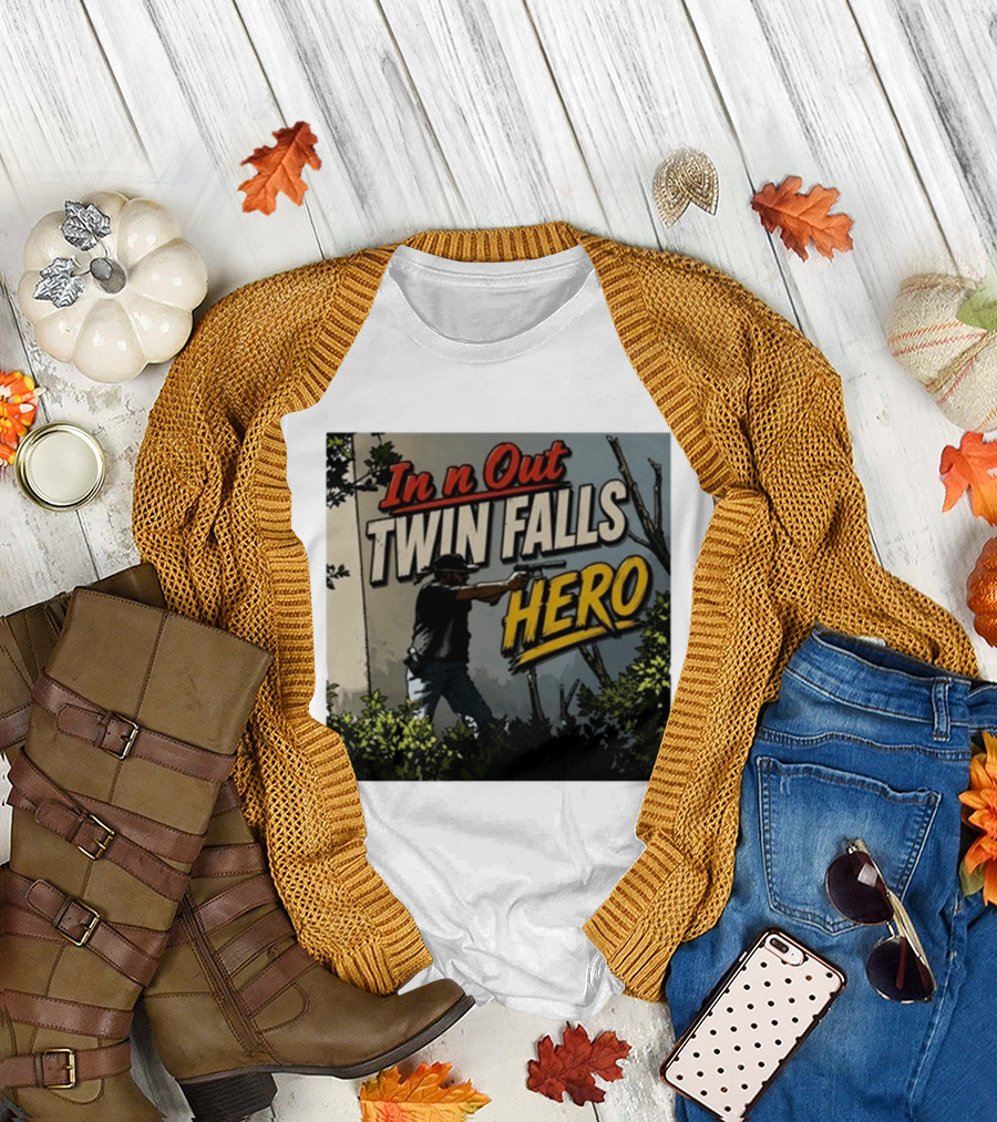 In N Out Twin Falls Hero 2026 Action Scene T-Shirt