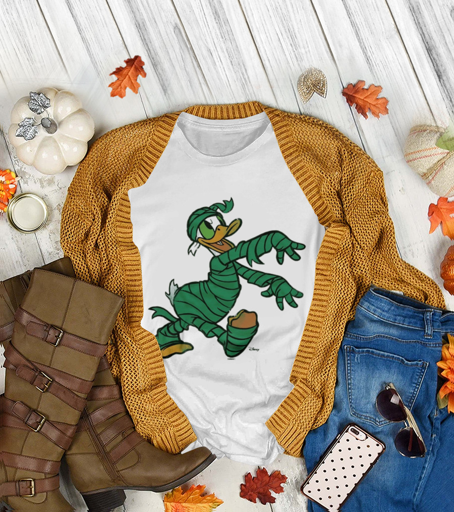 Donald Duck Mummy Costume Halloween Fun T-Shirt