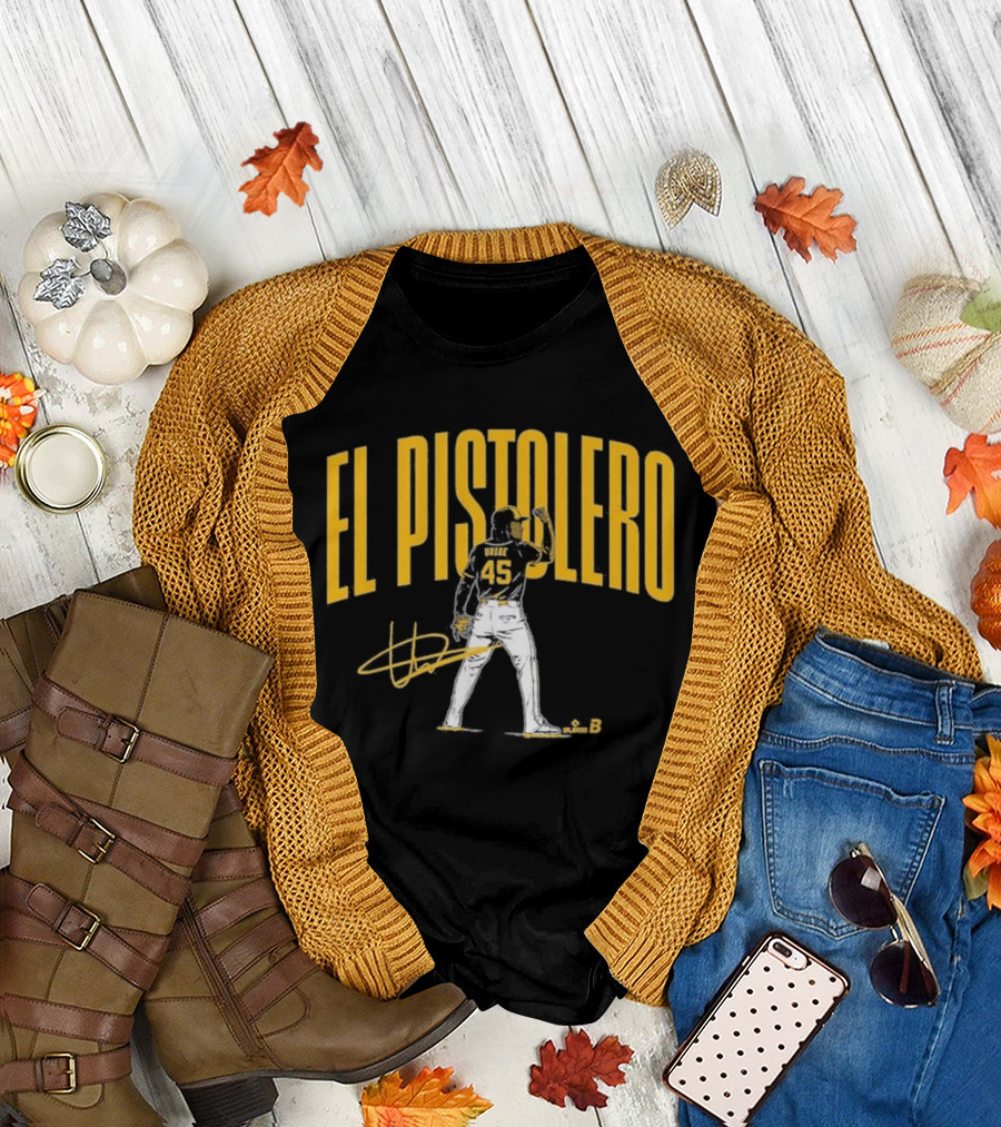 El Pistolero Abner Uribe 45 Signature Baseball Player T-Shirt