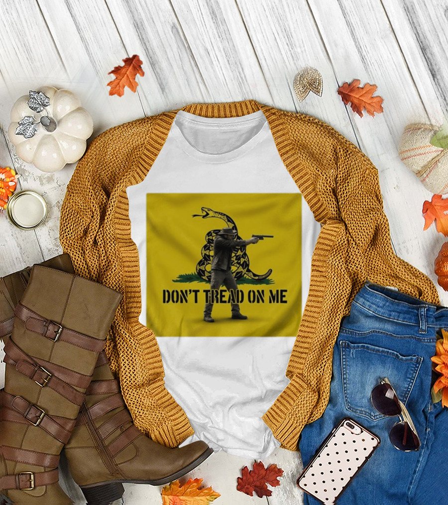 Jordan Salinas Don't Tread On Me Gadsden Flag Cowboy Gun T-Shirt