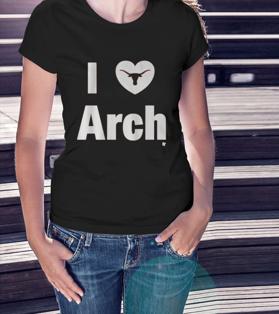 Texas Longhorns I Heart Arch Manning Football T-Shirt